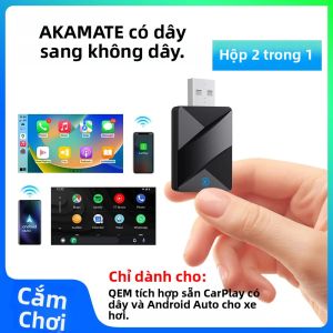 Bộ Chuyển Đổi Không Dây CarPlay Và Android Auto 2 Trong 1 Cắm Là Chạy Dành Cho VW Toyota Honda Nissan - Tương Thích Với Đầu Radio Xe Hơi OEM