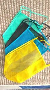 1Large-capacity black portable beach storage bag、Suitable for summer beachcombing and beach storage bag、Fashionable lightweight
