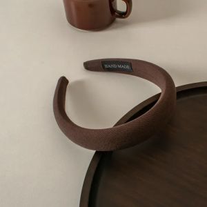 Wide-brimmed Solid Color Sponge Headband for Women Fashion Girl Wash Face Wide Edge Simple Hair Band Headband Hair Accessories