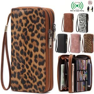 Ví Dài Nữ MIYIN Hai Khóa Kéo Chống RFID Chất Liệu Da Cao Cấp Kiểu Dáng Cổ Điển Ví Cầm Tay Đa Năng Dung Tích Lớn