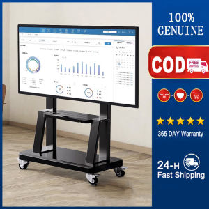 Movable Tv Stand With Wheels Floor Hanging Mount Fits 32-65 Inch Monitors 360 Degree Rotation Tv Stand With Tray Removable Tv Display Stand