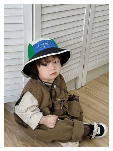 Lightweight Quick-Dry Baby Fishing Cap Spring Outdoor Sun Protection Hat Korean Style Color Block Childrens Summer Hat