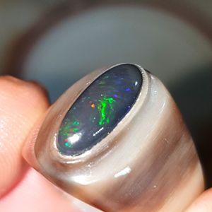 cincin batu kalimaya black opal banten