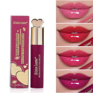 Long-Lasting Mirror Finish Solid Lip Tint | High Pigment & Hydrating | Non-Staining Formula | Multi-Tone Match for Skin Tone | Glassy Shiny Effect | Perfect for Creamy Base Makeup