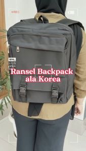 Tas Ransel Hitam Backpack ala Korea