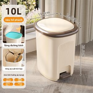 MEIZHUFU | Thùng Rác Gia Đình Sang Trọng Chân Đạp Có Nắp