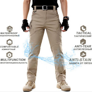 TACVASEN IX9 Winter Softshell Pants Military Tactical Pants Mens Hunt Fleece Cargo Pants Waterproof Combat Hiking Work Trousers