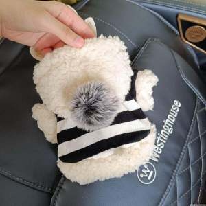 Thin Stripe Ball Hat Sweatshirt Pet Clothes for Dogs And Cats Casual Style Spring Autumn Seasonal Lightweight Overhead