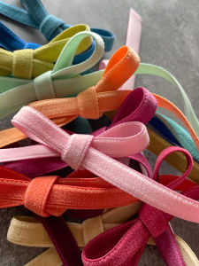 DIY Handmade Double-Sided Matte Cotton Velvet 10mm เครื่องประดับหูรูปผีเสื้อ แถบบรรจุภัณฑ์ตกแต่ง ผ้าใบ ผ้าไหม ผ้าฝ้าย