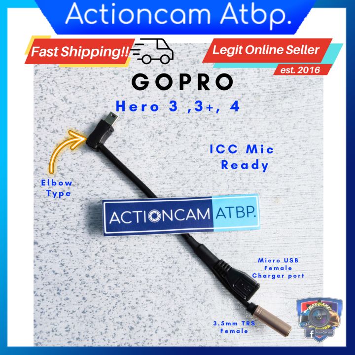 Motovlogging Microphone for HERO 3/3+/4 Combo Cable Lazada PH