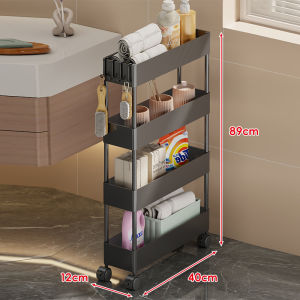 Multifunctional Bathroom Storage Cart Narrow Space