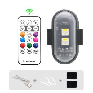 1-10PCS Motorcycle LED Aircraft Strobe Lights Drone Anti-collision Warning Lamp Flash Indicator With Wireless Remote Control