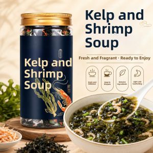 WENXIANGZAN | Dried Shitake Mushroom Seaweed and Shrimp Powder Soup Mix for Dumplings or Noodles