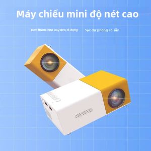 Máy Chiếu Độ Nét Cao Cho Rạp Hát Gia Đình & Phòng Hội Nghị YG300 Tương Thích Với HDMI USB Chỉnh Hình Thang Thủ Công Nguồn Sáng LED