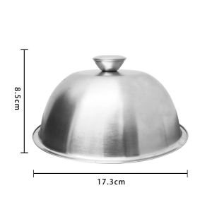 Stainless Steel Multi-Use Pan Cover | BBQ Grill Lid for Burgers Steak & Cheese Melting Dome | Cookware Accessories