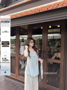 French Style Romantic Square Neck Puff Sleeve Linen Shirt