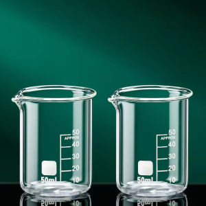 JUSTINLAU 2pcs 50-1000ml High Borosilicate Glass Measuring Cups Scale Cup Laboratory Beaker Kitchen Baking Measuring Cup Glass M