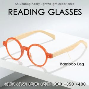 Retro Reading Glasses for The Elderly Harry Potter Spring Glasses Leg Reading Eyeglasses Bamboo Leg Presbyopic Glasses with Grade