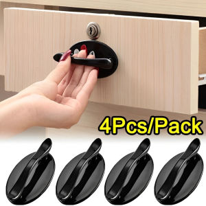2/4Pcs Punch-free Self Adhesive Cabinet Furniture Door Knob Wardrobe Door Handle Drawer Handles