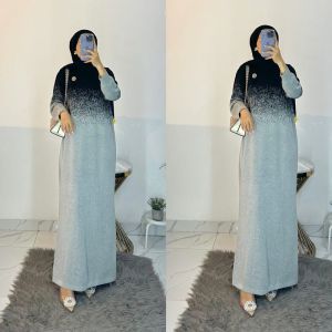 Dress Knit Rajut Print
