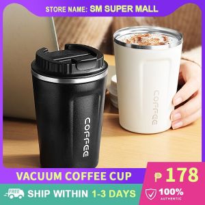 【Insulated】Portable Coffee Mug with Leakproof Lid 304 Stainless Steel Travel Vacuum Cup Hot and Cold