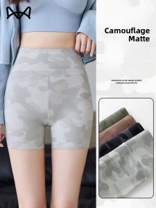 MiiOW | MiiOW Camouflage Shark Bite Shorts Womens Summer Thin Fitness Yoga Pants Five-Quarter Length Online Exclusive Polyester Spandex