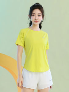 Dopamine Marathon Running Suit Women Summer Short Sleeve Loose Fitness Top Quick Dry Breathable Yoga T-Shirt Sportswear