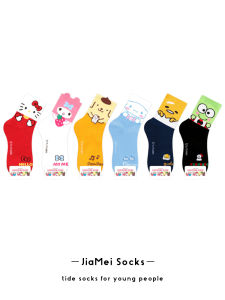 Melody Socks Female Hello Kitty Big Ear Dog Keroppi Pom Pom Purin Yolk Brother Sanrio Small Ears Tube Socks
