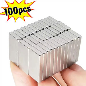 YESPERY 100PCS Super Strong Neodymium Refrigerator Sticker 20mm X 10mm NdFeB Square Hook