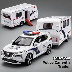 Police Car Toy Model Alloy Car Boys Girls Static Model Collectible Diecast Car Removable Emergency Vehicle Simulation Model