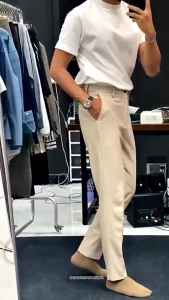 SharpLook High-end straight loose casual all-match drape wide-legged floor mopping ice silk trousers trendy brand handsome long trousers thin