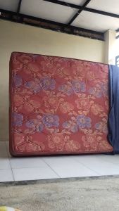 sarung busa resleting polos 180x200 tinggi 20 cm bahan katun polimikro