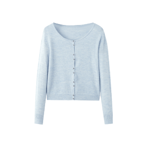 Áo Cardigan Len Cổ Trụ Nút Đơn