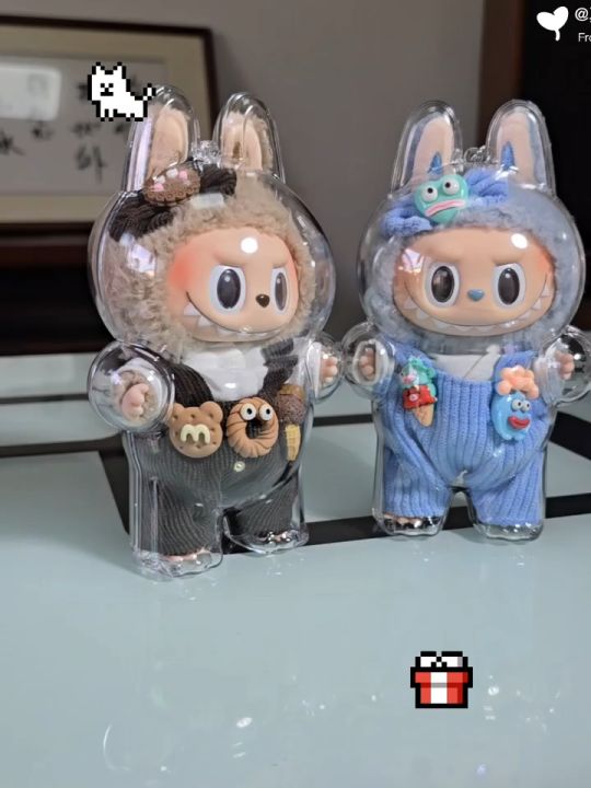 【จัดส่งจากประเทศไทย】ลาบูบูมาการอง LABUBU เคสใสป้องกัน LABUBU จี้กระเป๋า ...