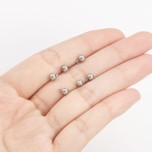 Stainless Steel Welded Ring Steel Ball 4mm Beads Pendant diy Jewelry Accessories