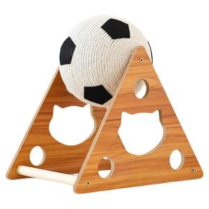 7o | Wearable Cat Scratch Ball Standing Hemp Scratch Board Interactive Teaser Wand