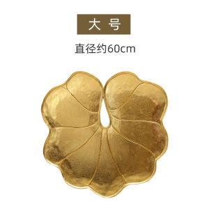 Southeast Asian Style Wooden Lotus Leaf Wall Decor Irregular Shaped Living Room Background Sofa Wall Hanging Piece Artificial Board