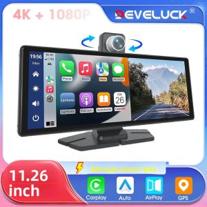 Camera Hành Trình Ô Tô 4K 10.26/11.26 Inch Với Carplay Không Dây Android Auto Độ Phân Giải 3840x2160P Camera Trước & 1080P Camera Sau Ghi Hình Video 5G WiFi