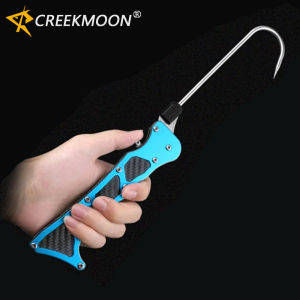 Telescopic Carbon Fishing Hook for big Fish Grip Stainless Steel Aconitic Pear Foldable Lip Portable Jig Hooks for Sea Fishing