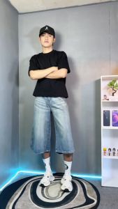 JINISO - Denim Jorts Baggy Short Jeans Pria 302