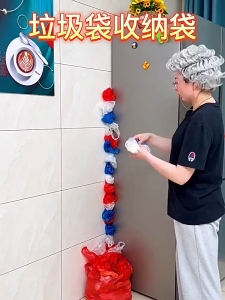 [Datz] Hangable Plastic Bag Holder Wall Mount Hanging Trash Bag Organizer 垃圾袋收纳 Bekas Simpan Plastik Beg - SO59