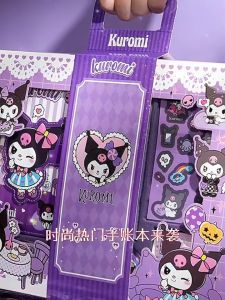 Sanrio Handbook Melody Stationery Set Handbook Gift Box Children Girls Primary School Students Gifts Kuromi Toys Girls Cute Girl Cane Stickers Spree Notebook