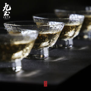 Japanese Style Glass Tea Cup Hammer Pattern Nine Earth Ceramic Teaware Home Use Tea Set Heat Resistant Handmade Vintage Cup