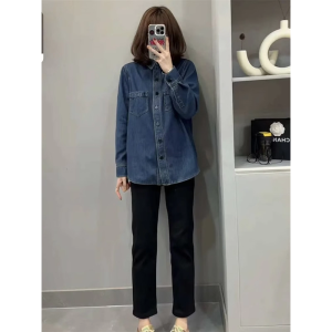 Versatile Casual Warm Denim Shirt Jacket