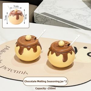 XIAOHUANGLU | Ceramic Kitchen Spice Containers Set