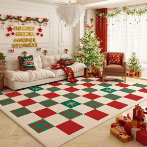 Wanrenfu Carpet | Christmas Decorative Red Large Size Doormat