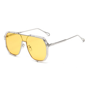 Sunglasses With Uv400 Protection Fashionable And Unique With A Large Frame And A Double-bar Design For Driving 31758