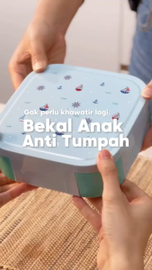 STEIN Lunch Box Stainless 304 Slim 2 Kotak Makan Stainless 2 Sekat 700ml - Material Food Grade Silicon