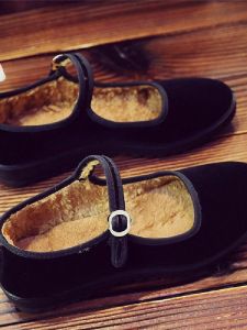 รองเท้าผ้าปักลายจุดสีดำ รองเท้าทำงาน รองเท้าเต้นรำ รองเท้าพื้นแบน รองเท้าแม่ รองเท้าสุภาพบุรุษ รองเท้าทำงานในโรงแรม รองเท้าแฟชั่น