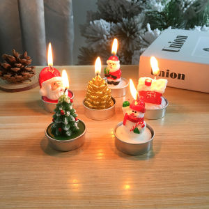 Bộ 3 Nến Giáng Sinh Với Họa Tiết Ông Già Noel Người Tuyết Cây Thông Noel Làm Từ Sáp Paraffin Đựng Trong Hộp Quà Trang Trí Nhà Cửa Trang Trí Tiệc Tùng